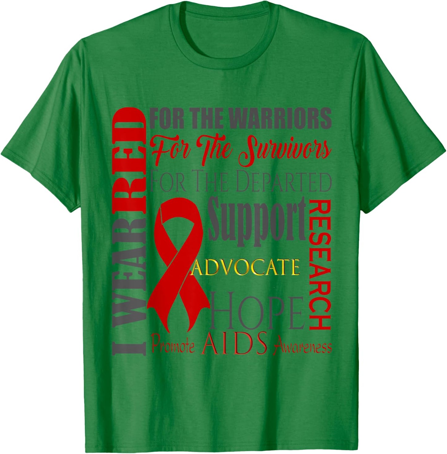 AIDS & HIV Awareness Shirt T-Shirt - T-Shirt | Irish Green
