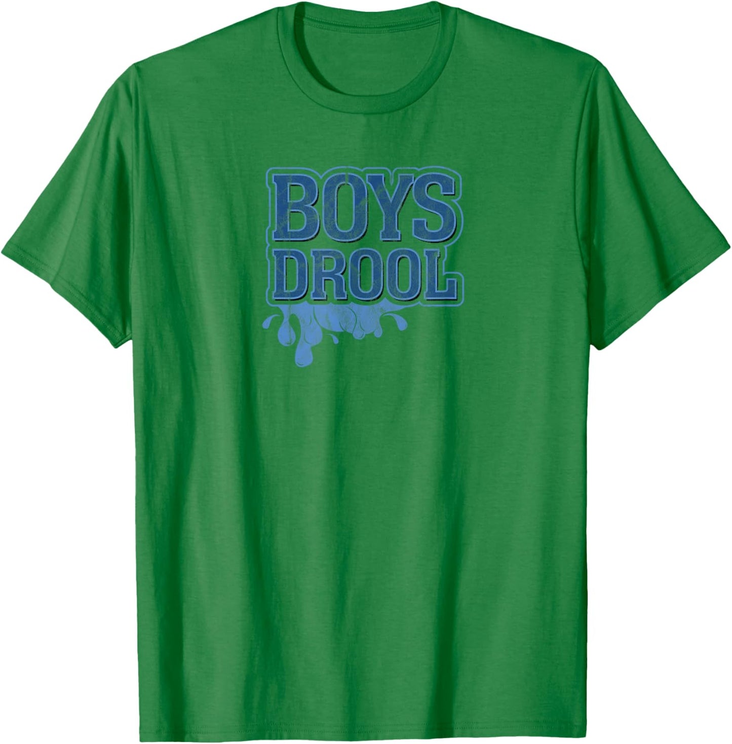 Boys Who Drool Retro Distressed Humor Graphic T-Shirt - T-Shirt | Irish Green