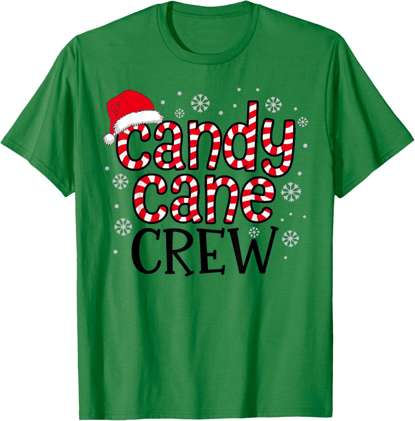 Candy Cane Crew Christmas Squad Xmas Family Matching Santa T-Shirt - T-Shirt | Irish Green