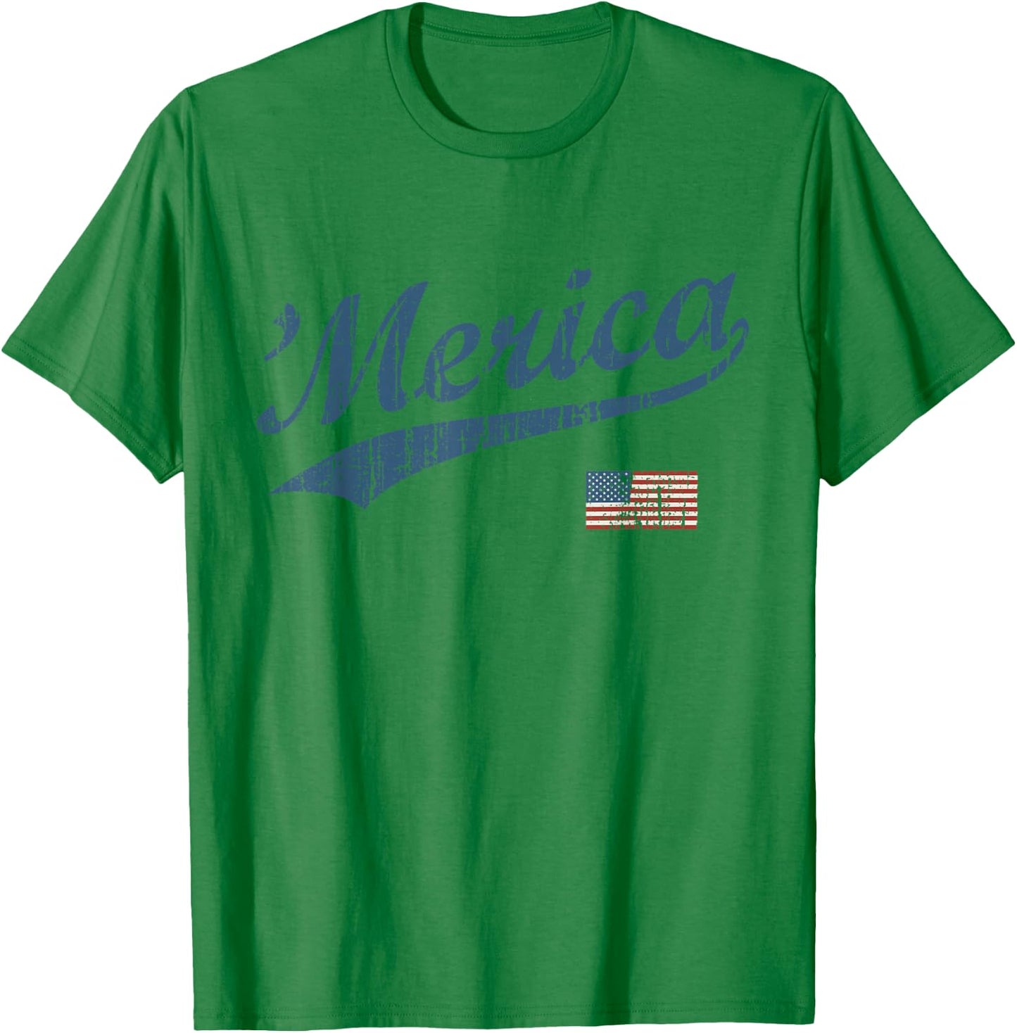 Vintage Team 'Merica 4th of July Patriotic T-Shirt - T-Shirt | Irish Green