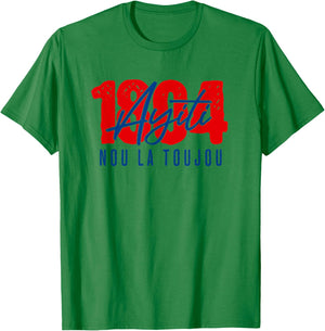 Patriotic Haitian Pride/NOU La Toujou/Ayiti T-Shirt - T-Shirt | Irish Green