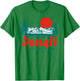 Retro Denali National Park Mountain Trees & Sun Graphic T-Shirt - T-Shirt | Irish Green