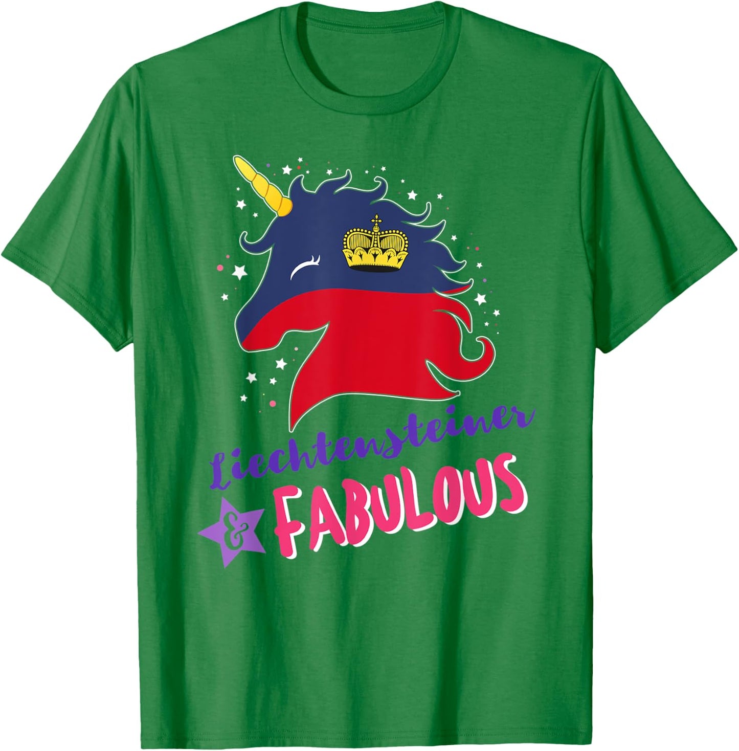 Liechtenstein Liechtensteiner Unicorn T-Shirt - T-Shirt | Irish Green