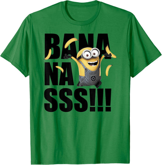 Despicable Me Minions Dave Goes Bananas Graphic T-Shirt - T-Shirt | Irish Green