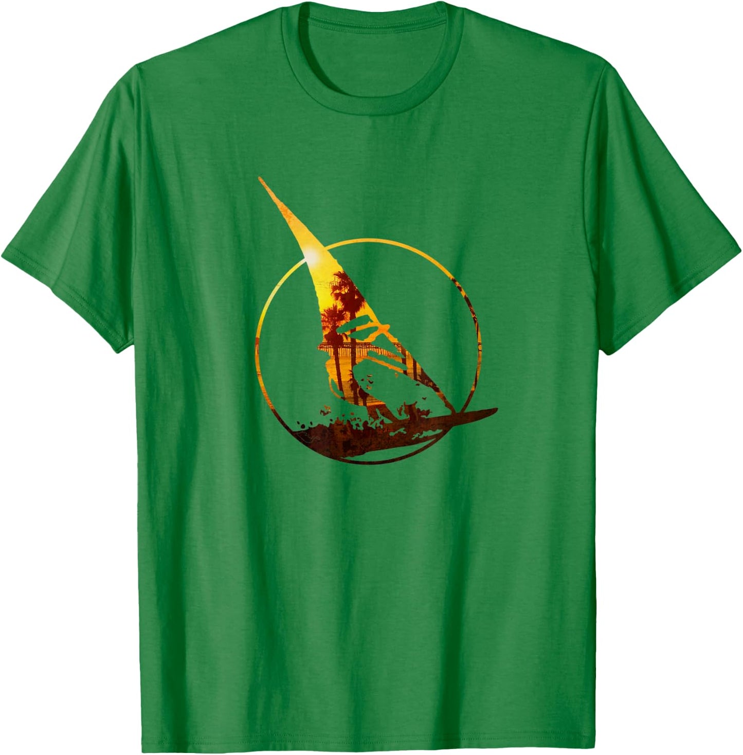 Windsurfing , Windsurfer Sail Shirts T-Shirt - T-Shirt | Irish Green