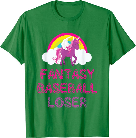 Fantasy Baseball Loser Unicorn Shirt For Bad Players T-Shirt - T-Shirt | Irish Green