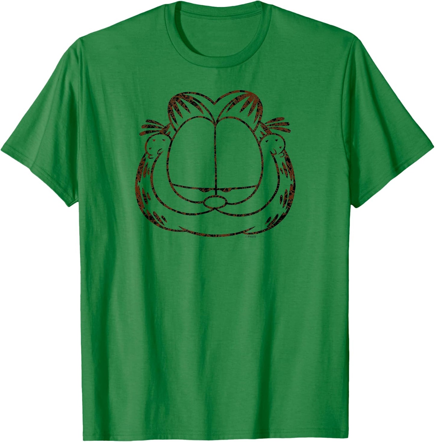Garfield Smirking Distressed T-Shirt - T-Shirt | Irish Green