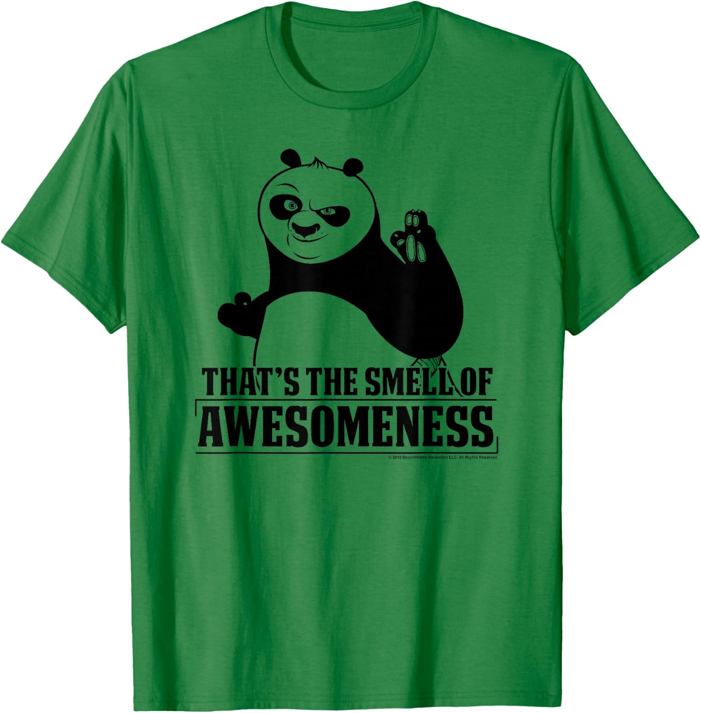 Kung Fu Panda Smell The Awesomeness Po Portrait T-Shirt - T-Shirt | Irish Green