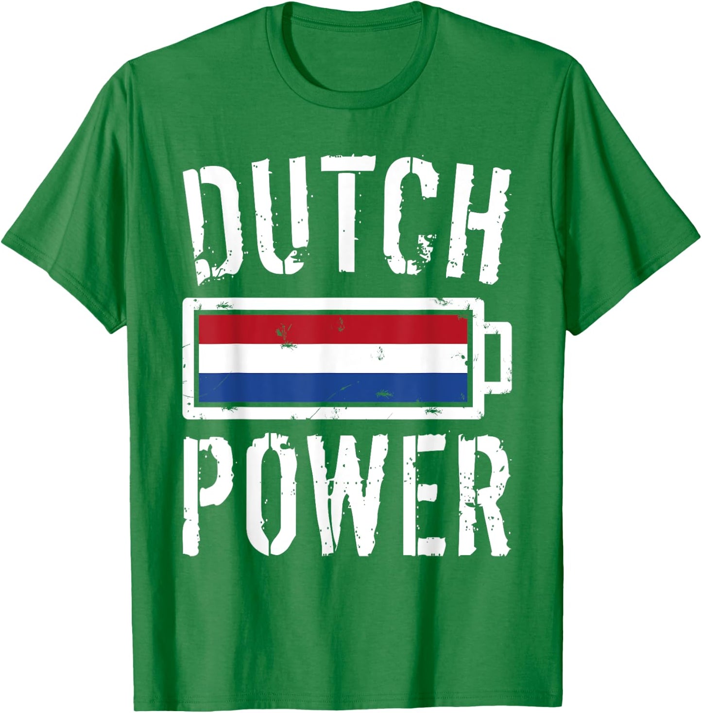 Netherlands Flag | Dutch Power Battery Proud T-Shirt - T-Shirt | Irish Green