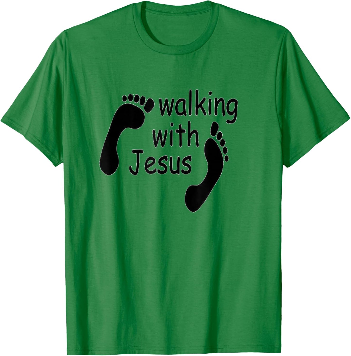 Walking with Jesus, Superhero God Love T-Shirt - T-Shirt | Irish Green