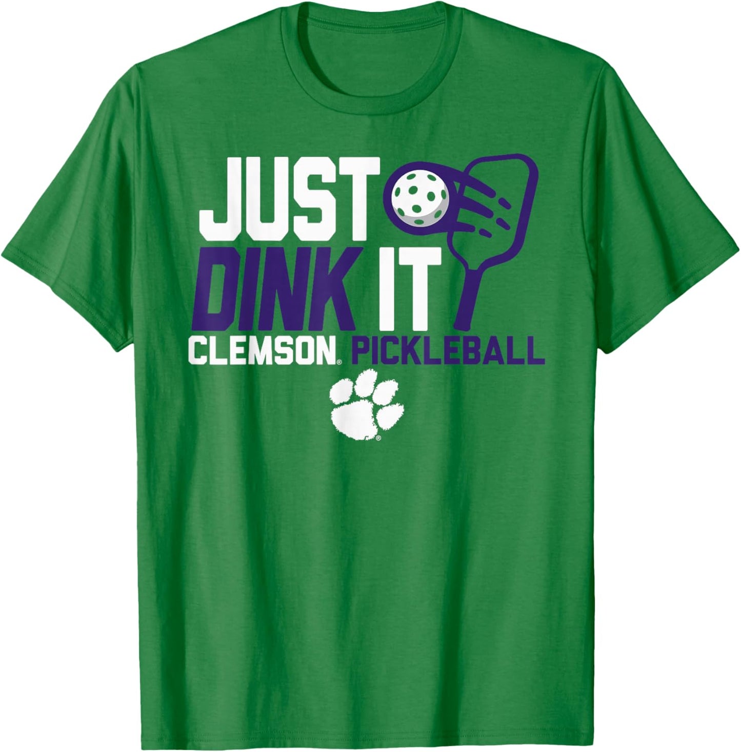 Clemson Tigers Pickleball Dink Orange Officially Licensed T-Shirt - T-Shirt | Irish Green