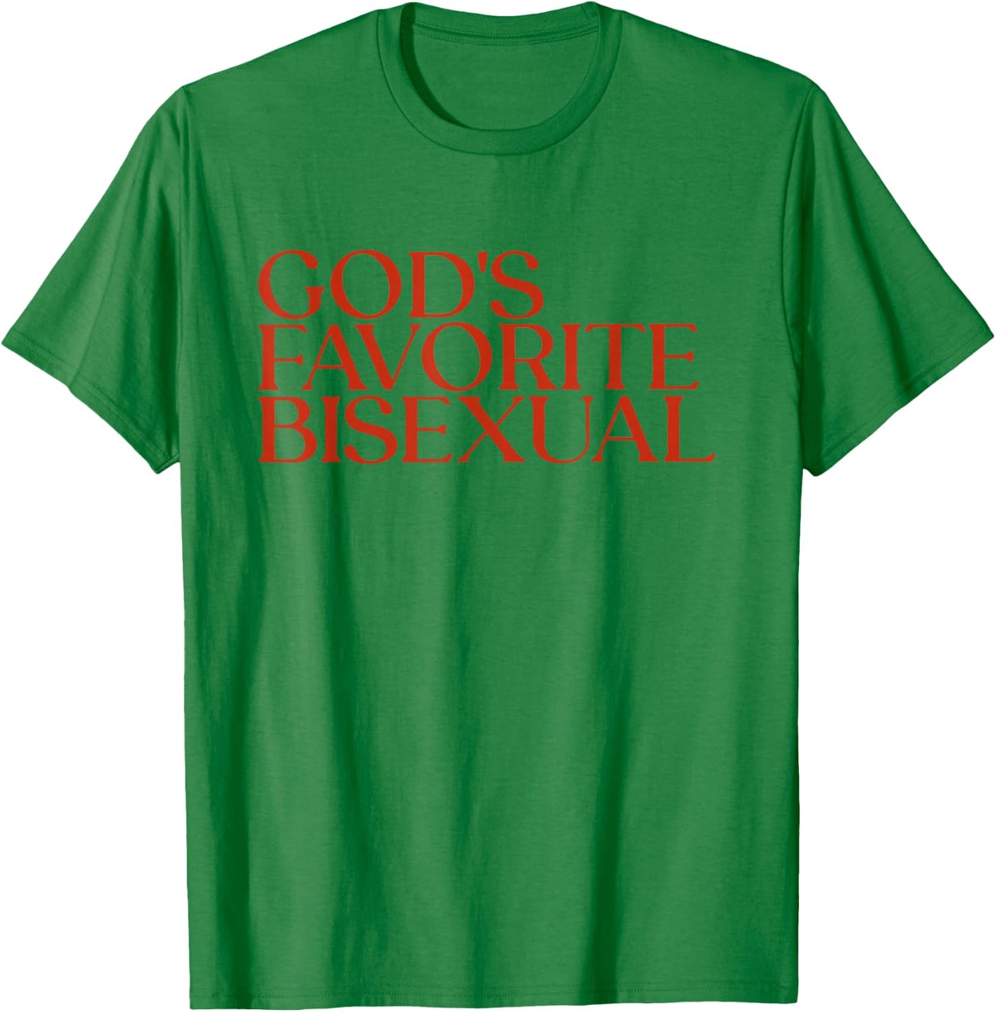 God's Favorite Bisexual Aesthetic Gay LGBTQ WLW Graphic T-Shirt - T-Shirt | Irish Green