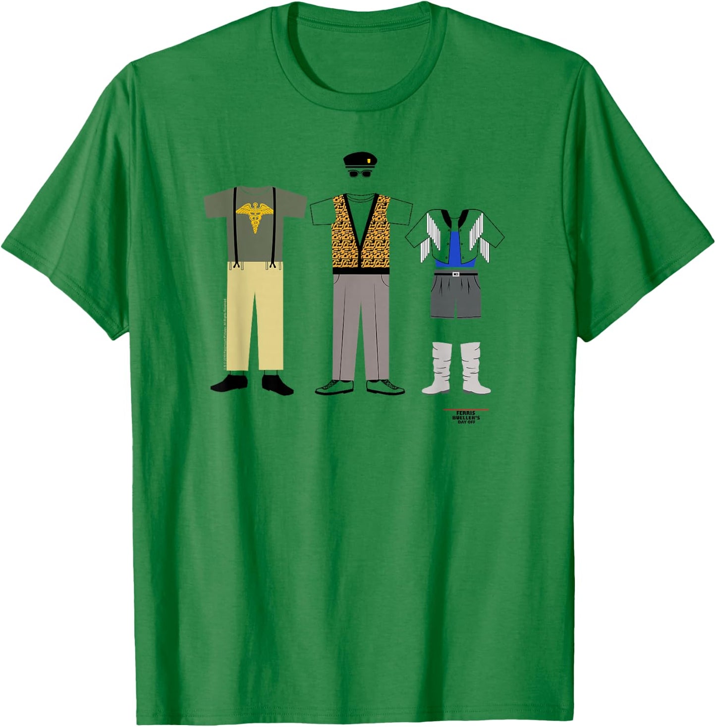 Ferris Bueller's Day Off Character Clothing Movie T-Shirt - T-Shirt | Irish Green