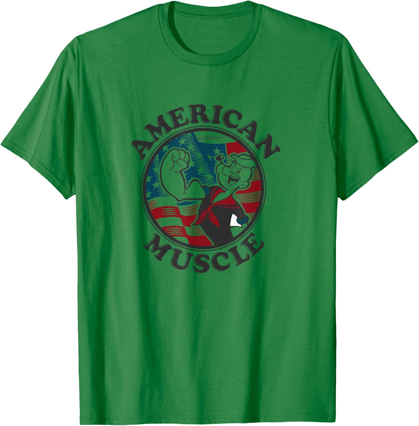 Popeye American Muscle #36898 T-Shirt - T-Shirt | Irish Green