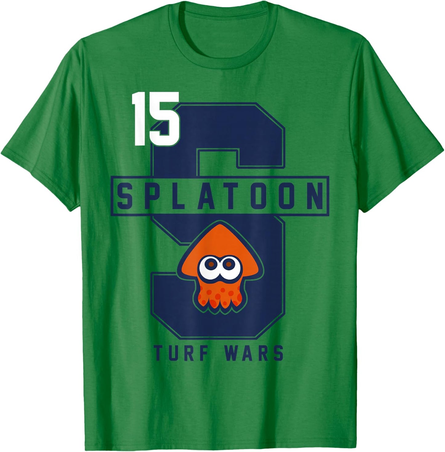 Nintendo Splatoon College Letter Turf Wars Graphic T-Shirt - T-Shirt | Irish Green