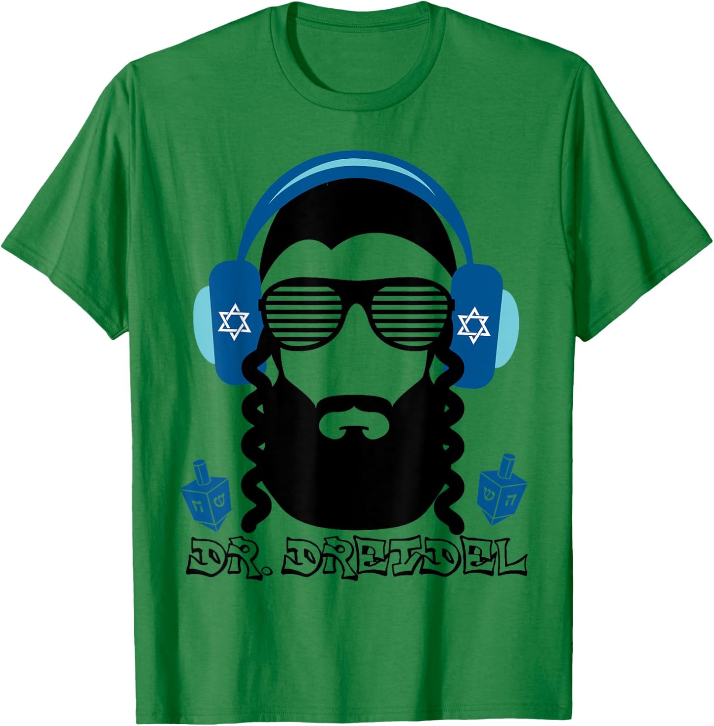 Funny Hanukkah Rapper DJ Gift Chanukah Dr. Dreidel T-Shirt - T-Shirt | Irish Green