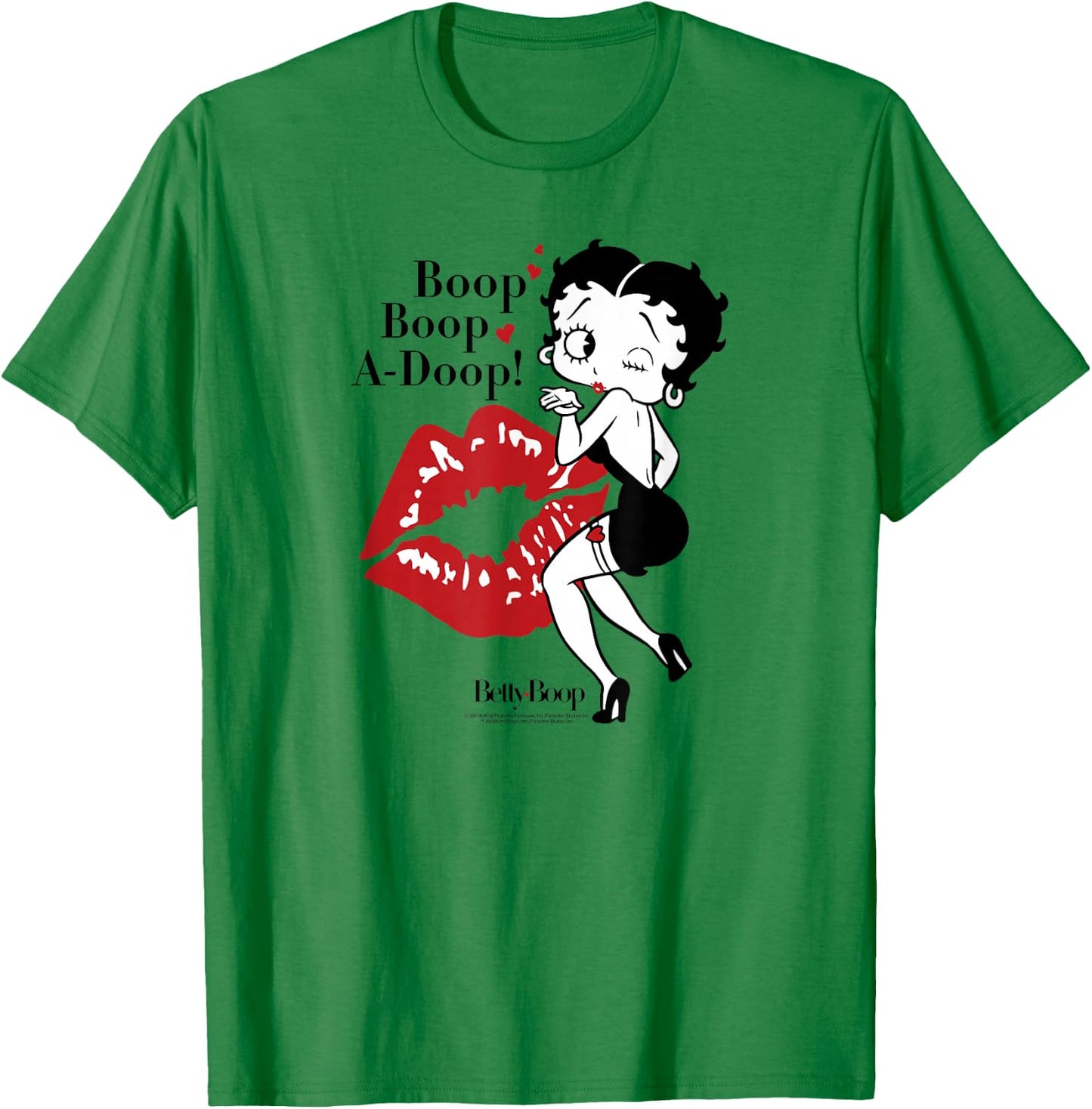 Betty Boop Blowing Kisses T-Shirt - T-Shirt | Irish Green