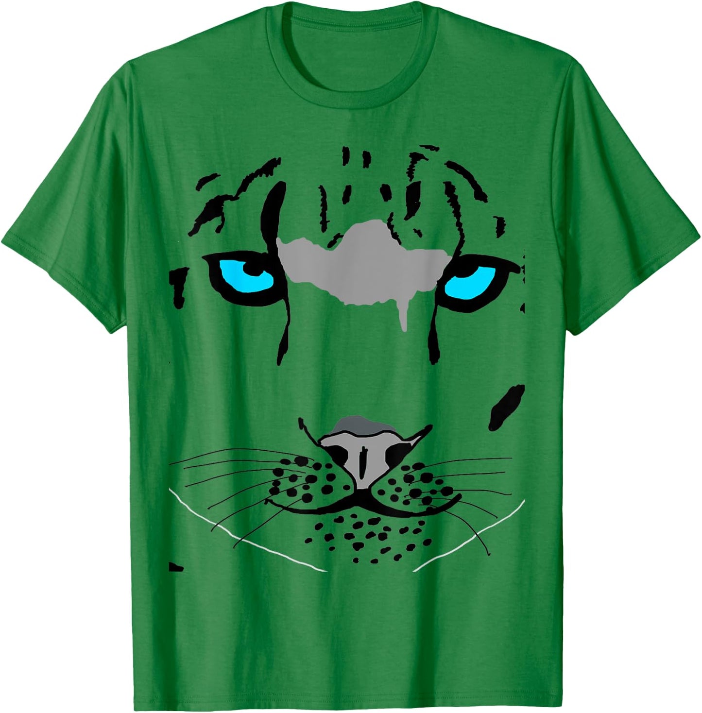 Snow Leopard Costume Big Wild Cat Tiger Halloween Wildcat Men Women Kids T-Shirt - T-Shirt | Irish Green