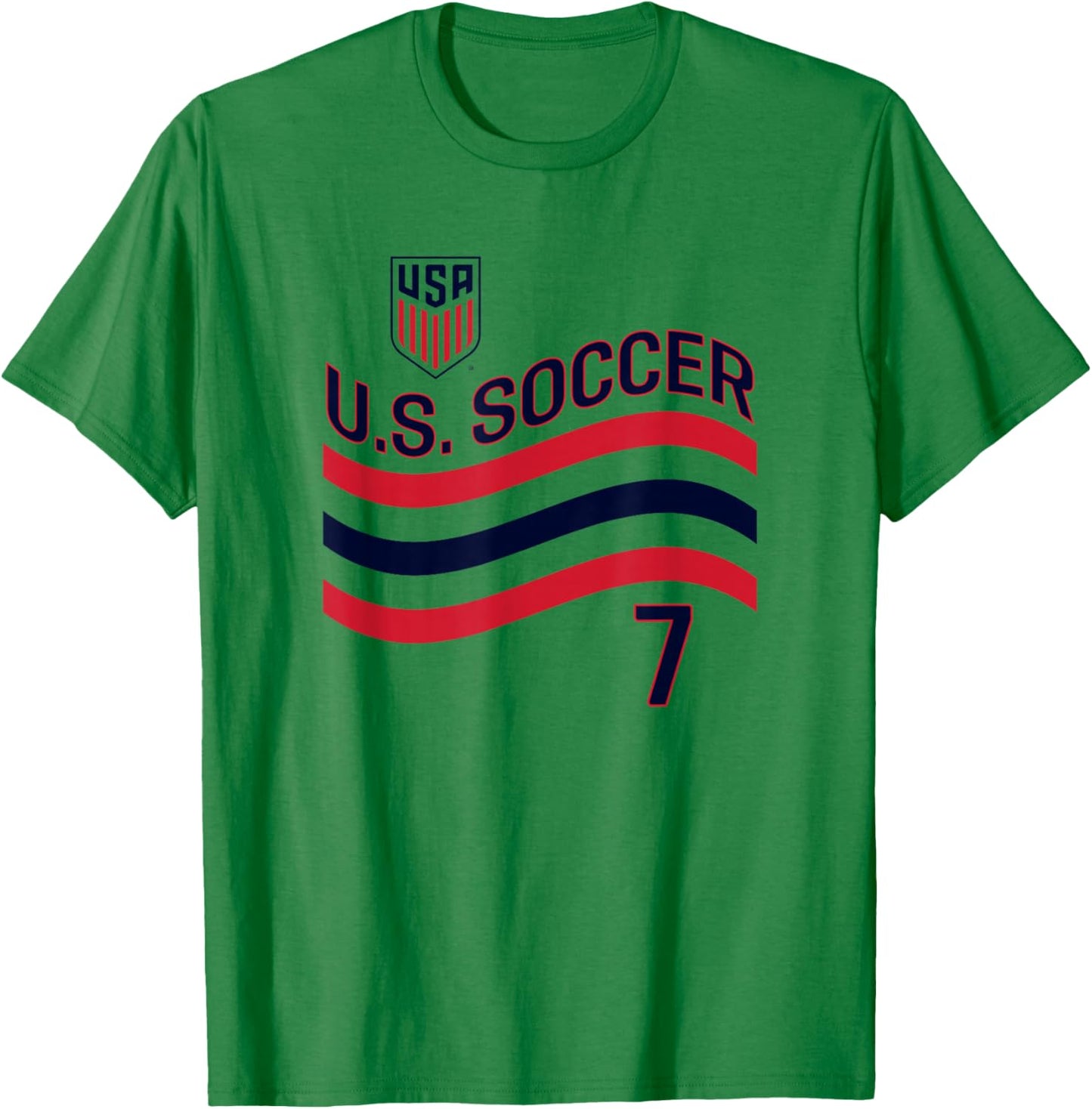 Gio Reyna 7 White USMNT Officially Licensed T-Shirt - T-Shirt | Irish Green