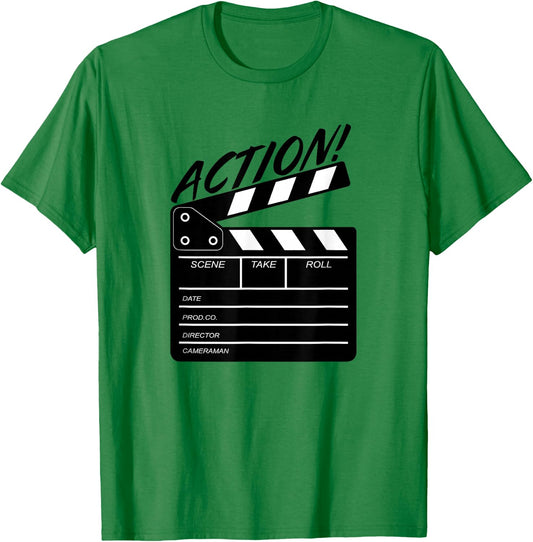 Funny Director Clapboard Filmmaker Gift T-Shirt - T-Shirt | Irish Green