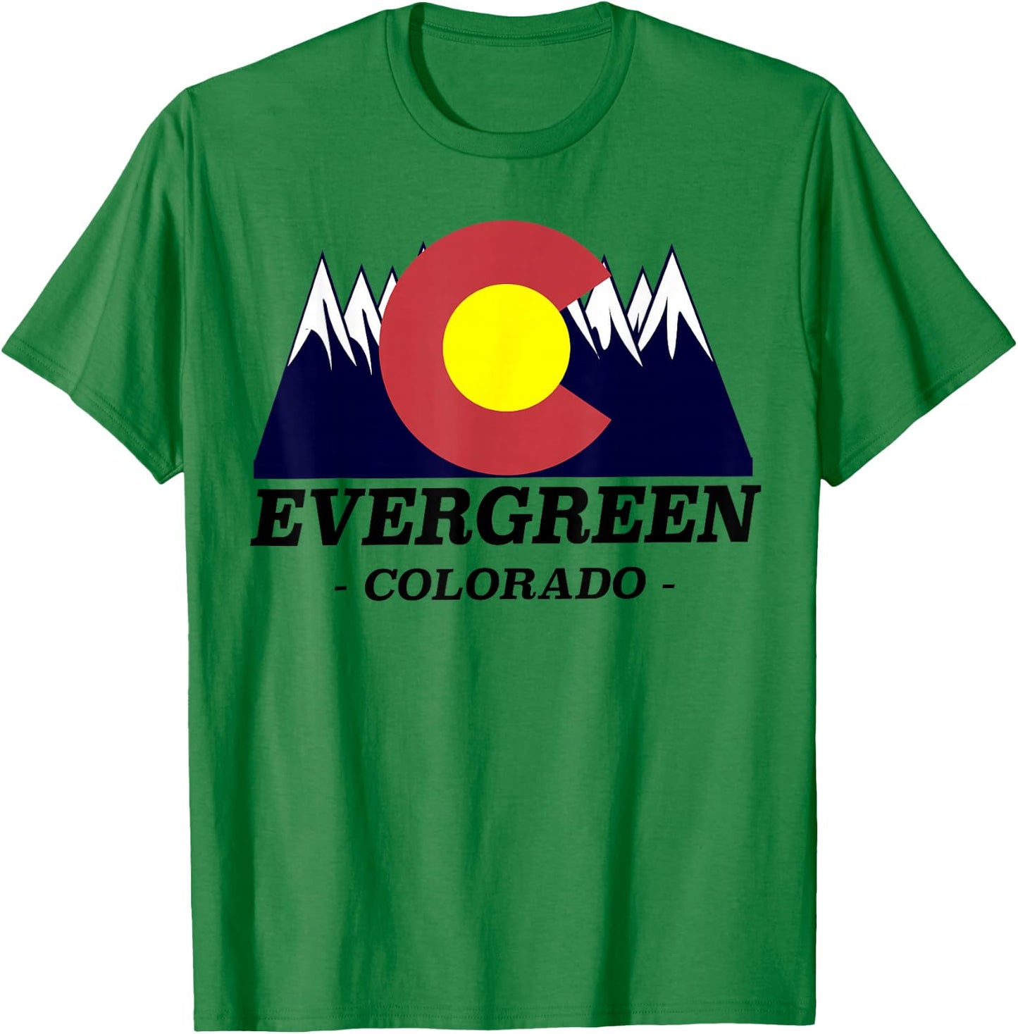 Evergreen Colorado - | Souvenir - Mountains Gift T-Shirt - T-Shirt | Irish Green