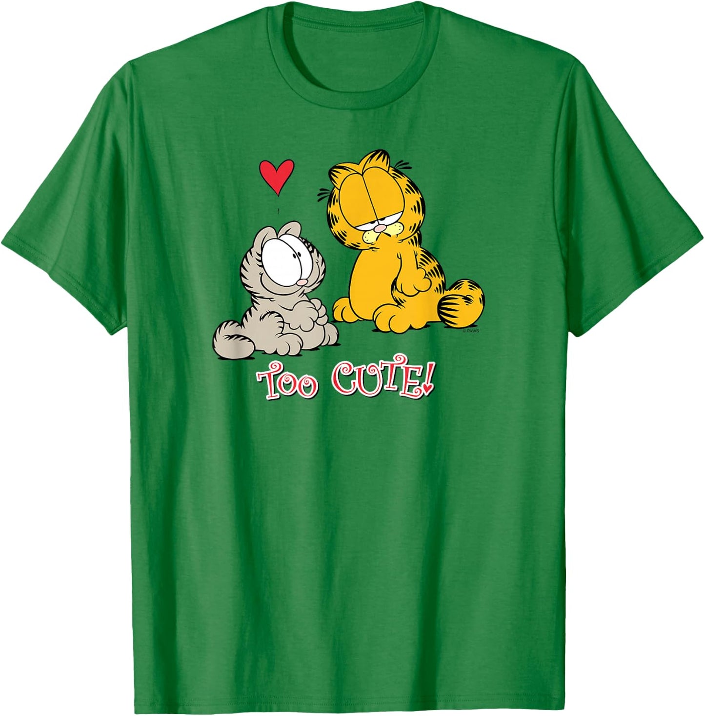 Garfield Too Cute - Women's Classic Fit Pink Cartoon - Small T-Shirt - T-Shirt | Irish Green
