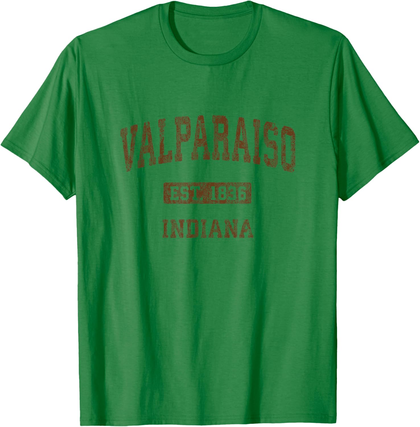 Valparaiso Indiana IN Vintage Athletic Sports Design T-Shirt - T-Shirt | Irish Green