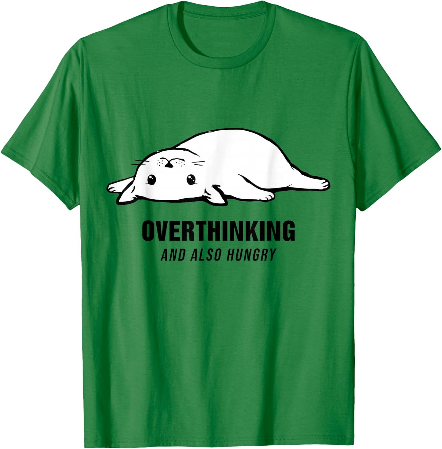Overthinking and Also Hungry Funny A Cat T-Shirt - T-Shirt | Irish Green