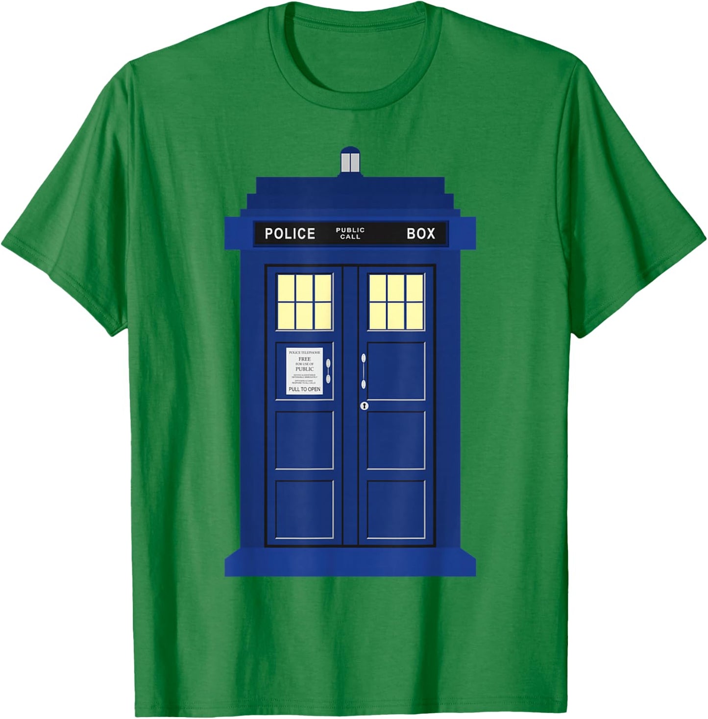 British Police Call Box T-Shirt - T-Shirt | Irish Green