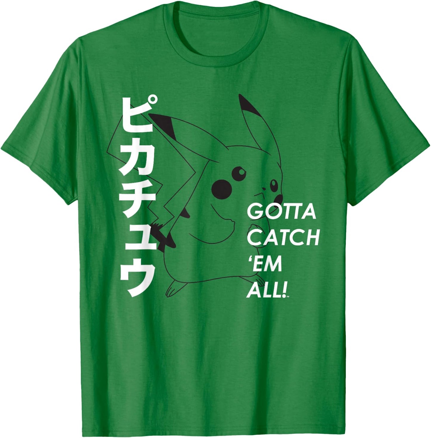 Pokémon - Pikachu Gotta Catch Em T-Shirt - T-Shirt | Irish Green