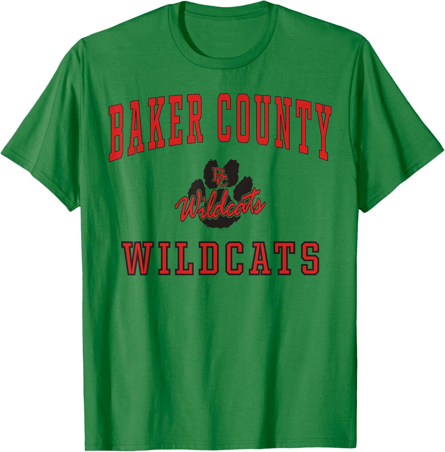 Baker County High School Wildcats C1 T-Shirt - T-Shirt | Irish Green