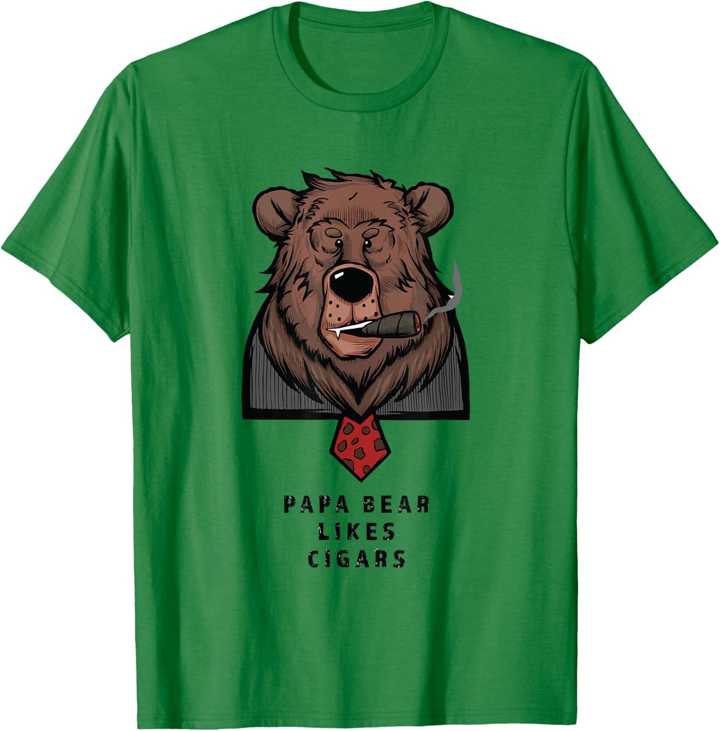 Papa Bear Cigar T-Shirt - T-Shirt | Irish Green