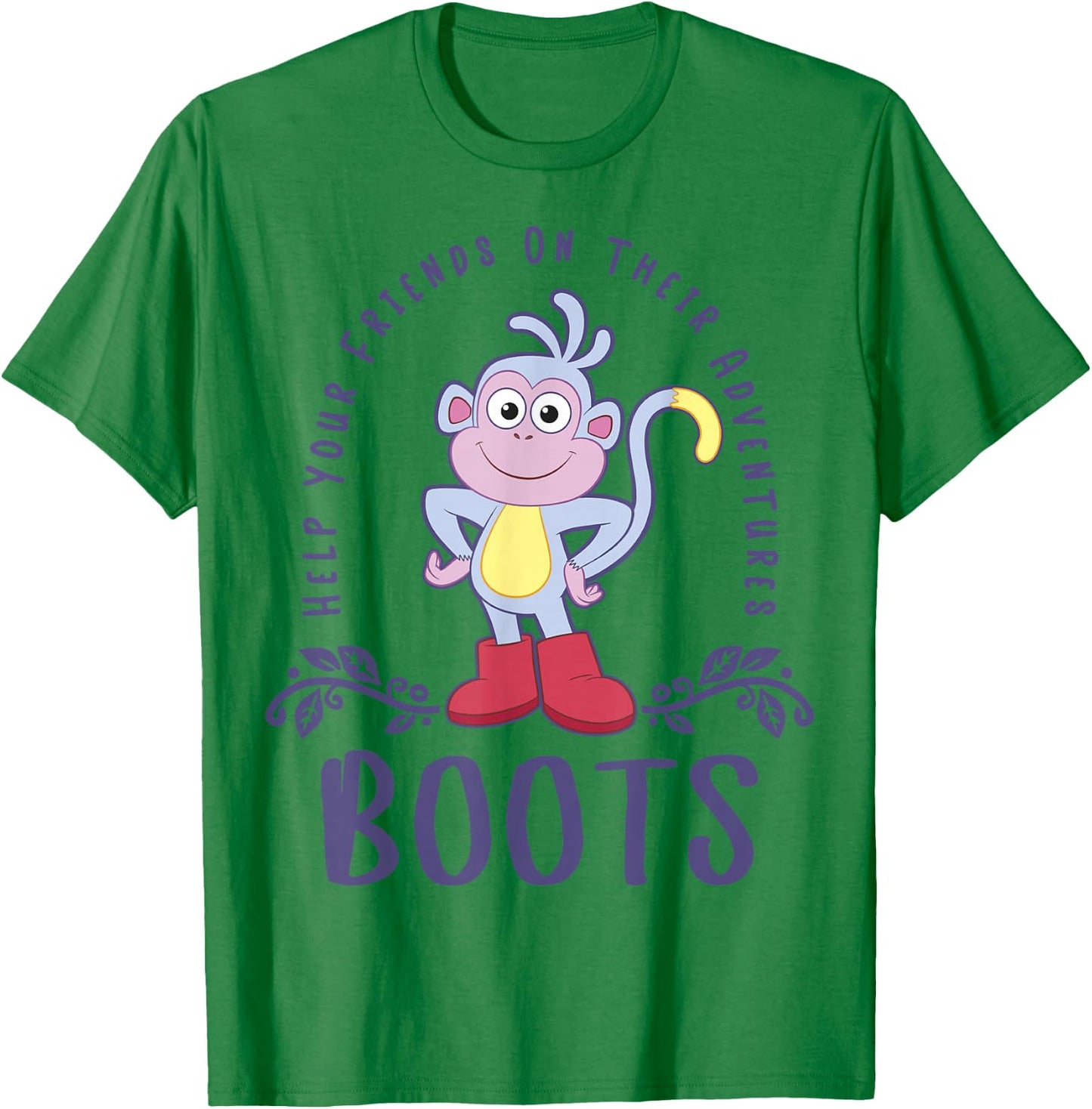 Dora The Explorer Boots Help Your Friends On Their Adventure Small T-Shirt - T-Shirt | Irish Green