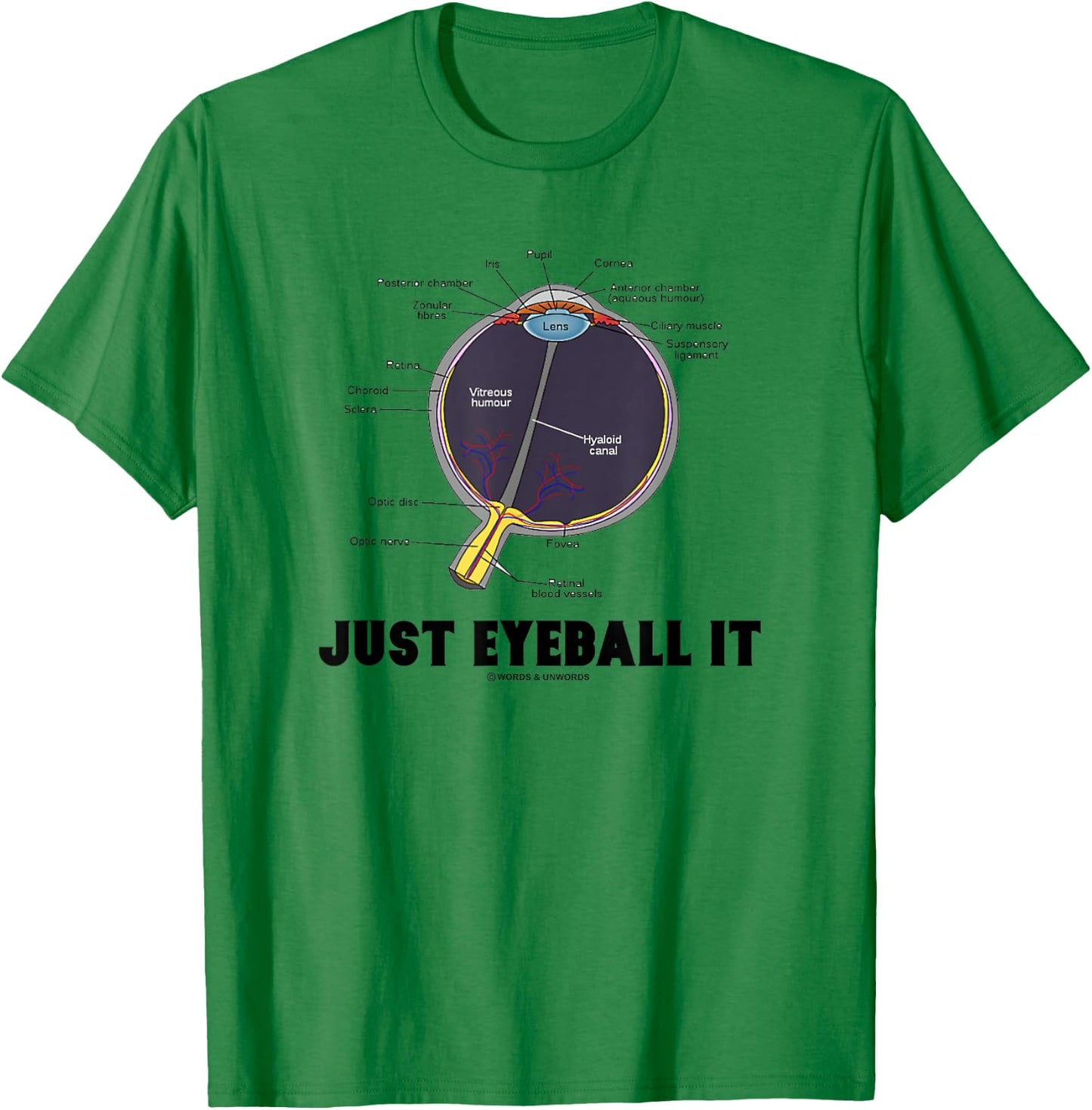 Just Eyeball It Anatomical Advice Eye Geek Humor T-Shirt - T-Shirt | Irish Green
