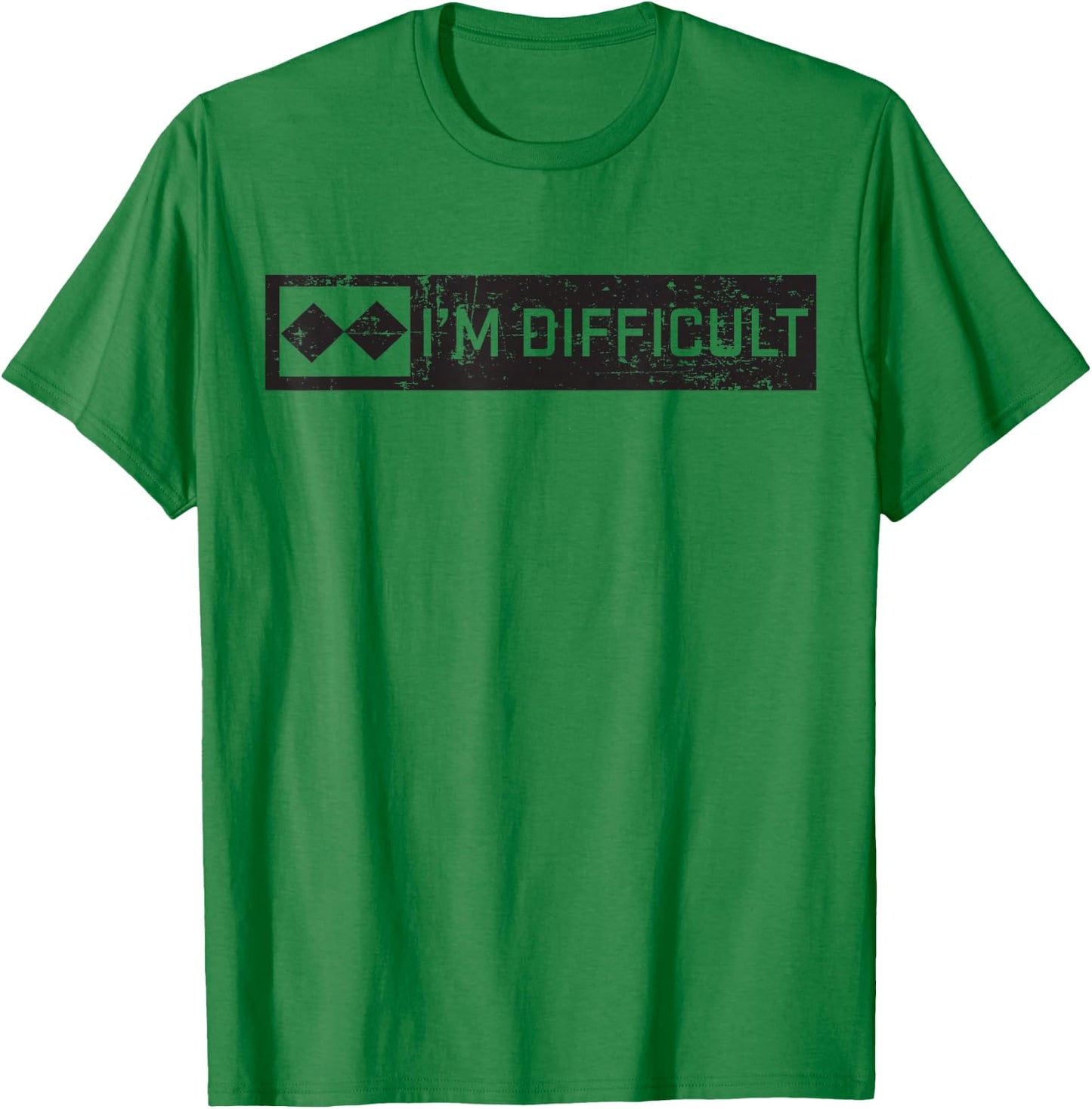 Black Diamond Ski Snowboard Shirt - I'm Difficult T-Shirt - T-Shirt | Irish Green