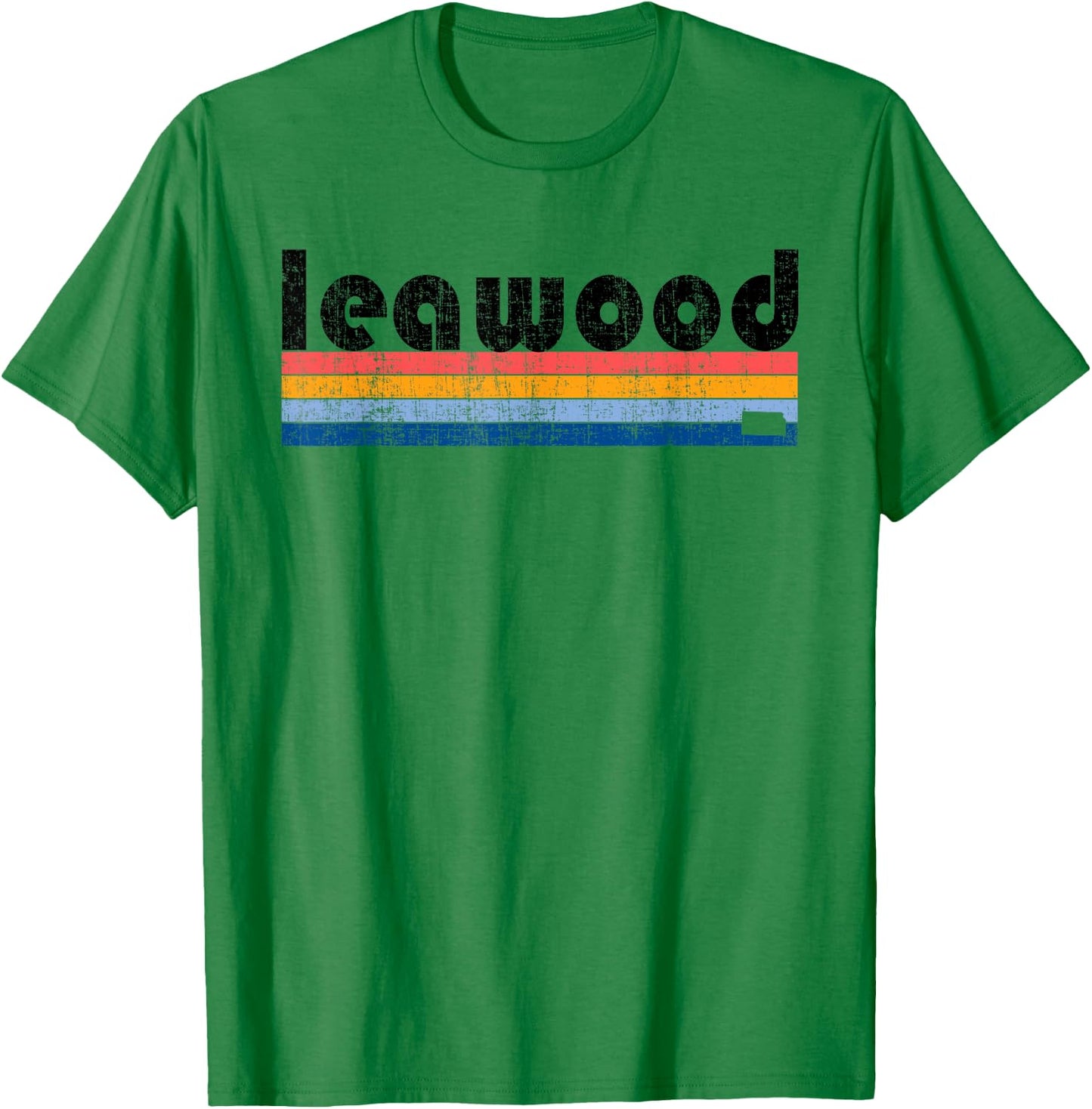 Vintage 80s Style Leawood KS T-Shirt - T-Shirt | Irish Green