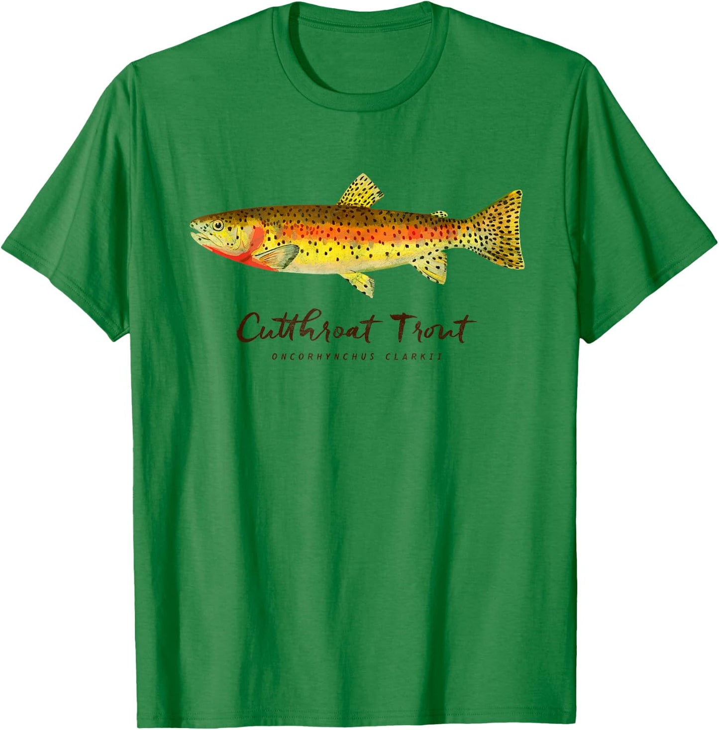 Retro Cutthroat Trout Vintage Fly Fishing T-Shirt - T-Shirt | Irish Green