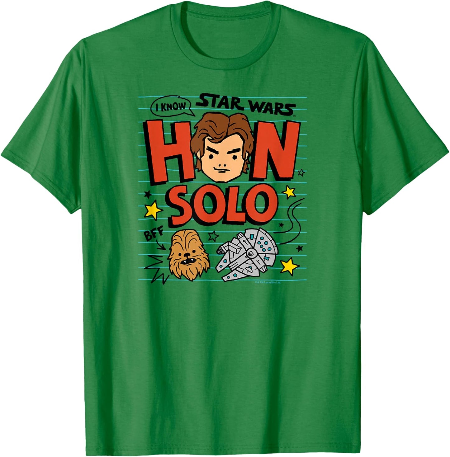 Star Wars - Han Solo Doodles T-Shirt - T-Shirt | Irish Green