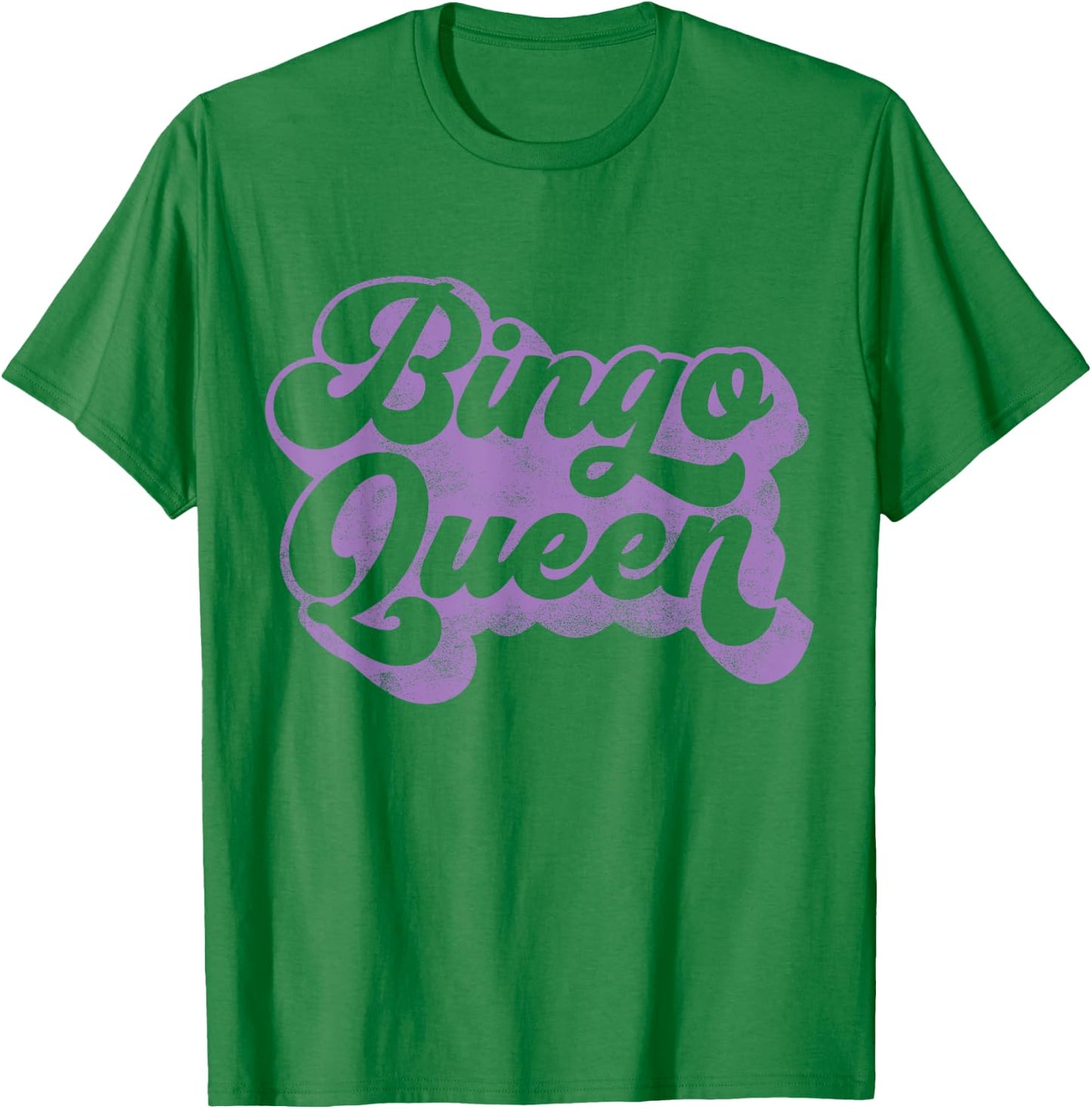Bingo Queen for Callers or Players in Purple T-Shirt - T-Shirt | Irish Green
