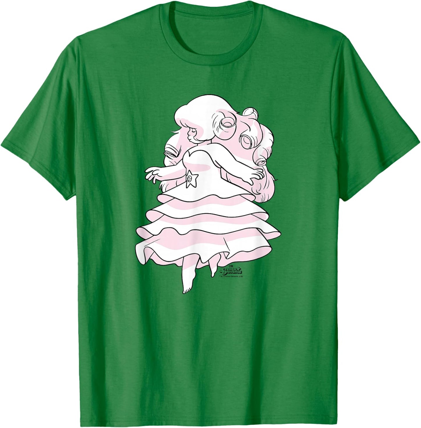 Steven Universe Rose Sketch T-Shirt - T-Shirt | Irish Green