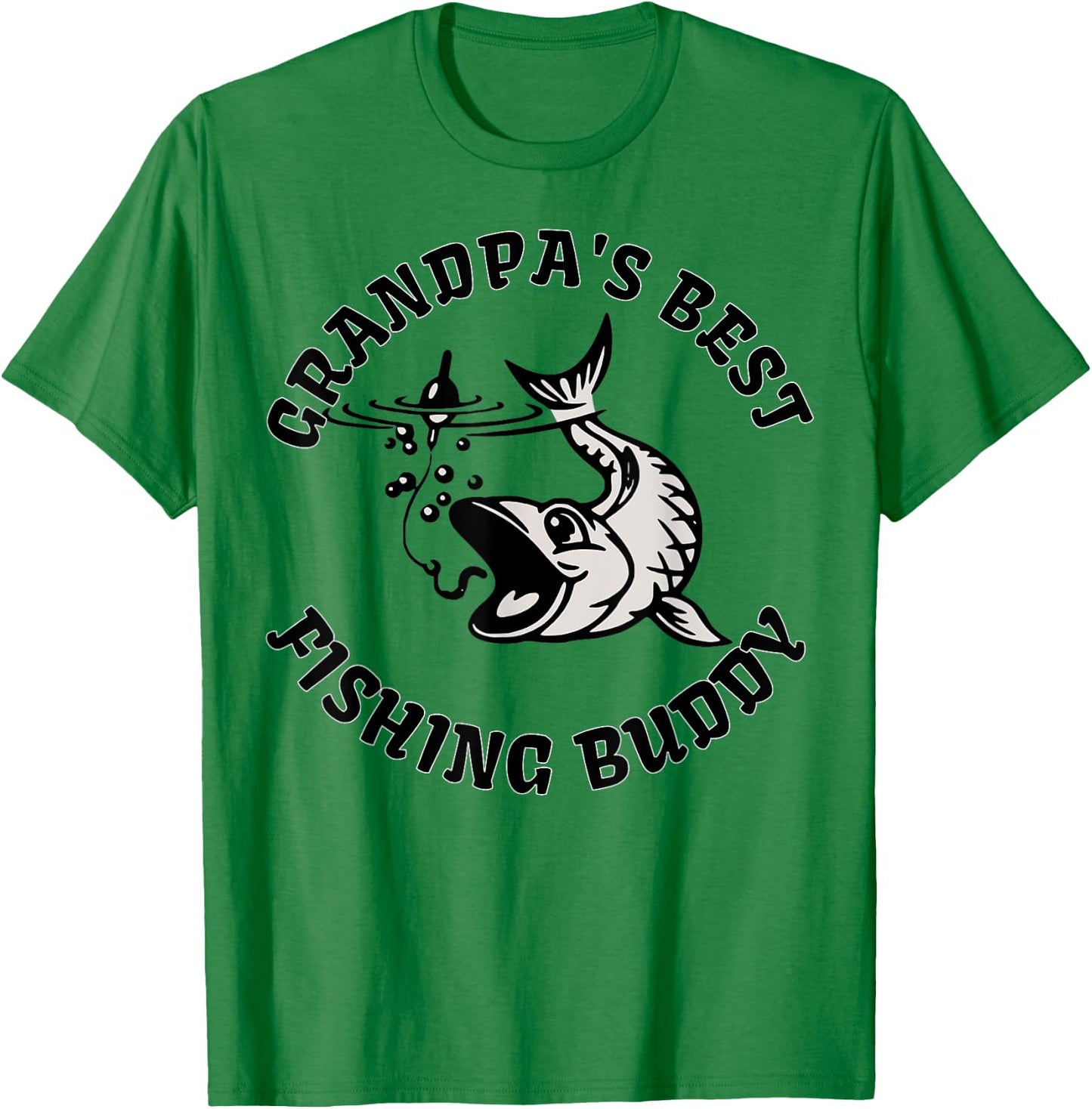 Grandpa's Best Fishing Buddy Kid's Shirt | Fishing T-Shirt - T-Shirt | Irish Green