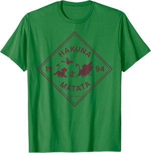 Disney The Lion King Hakuna Matata Diamond Group Logo T-Shirt - T-Shirt | Irish Green