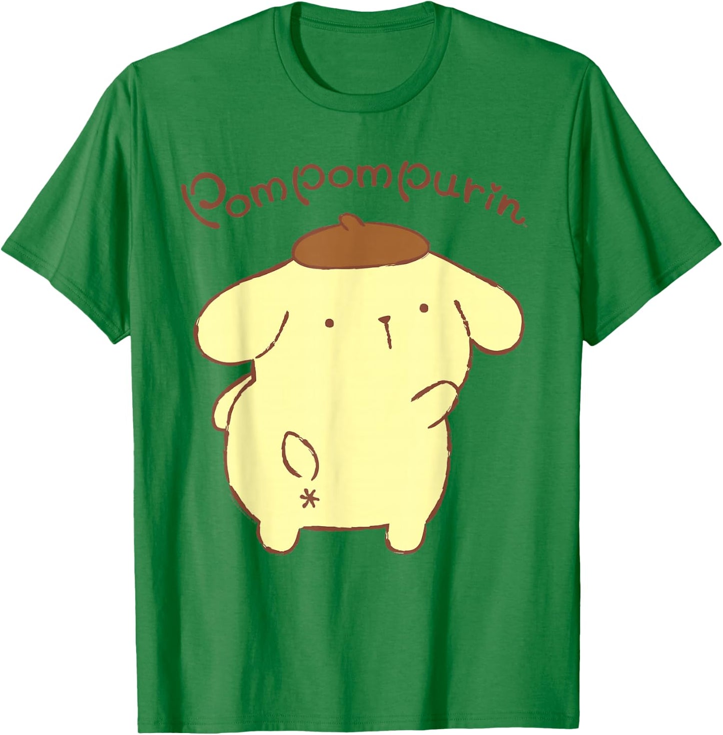 Sanrio Pompompurin Backside Logo Shirt T-Shirt - T-Shirt | Irish Green
