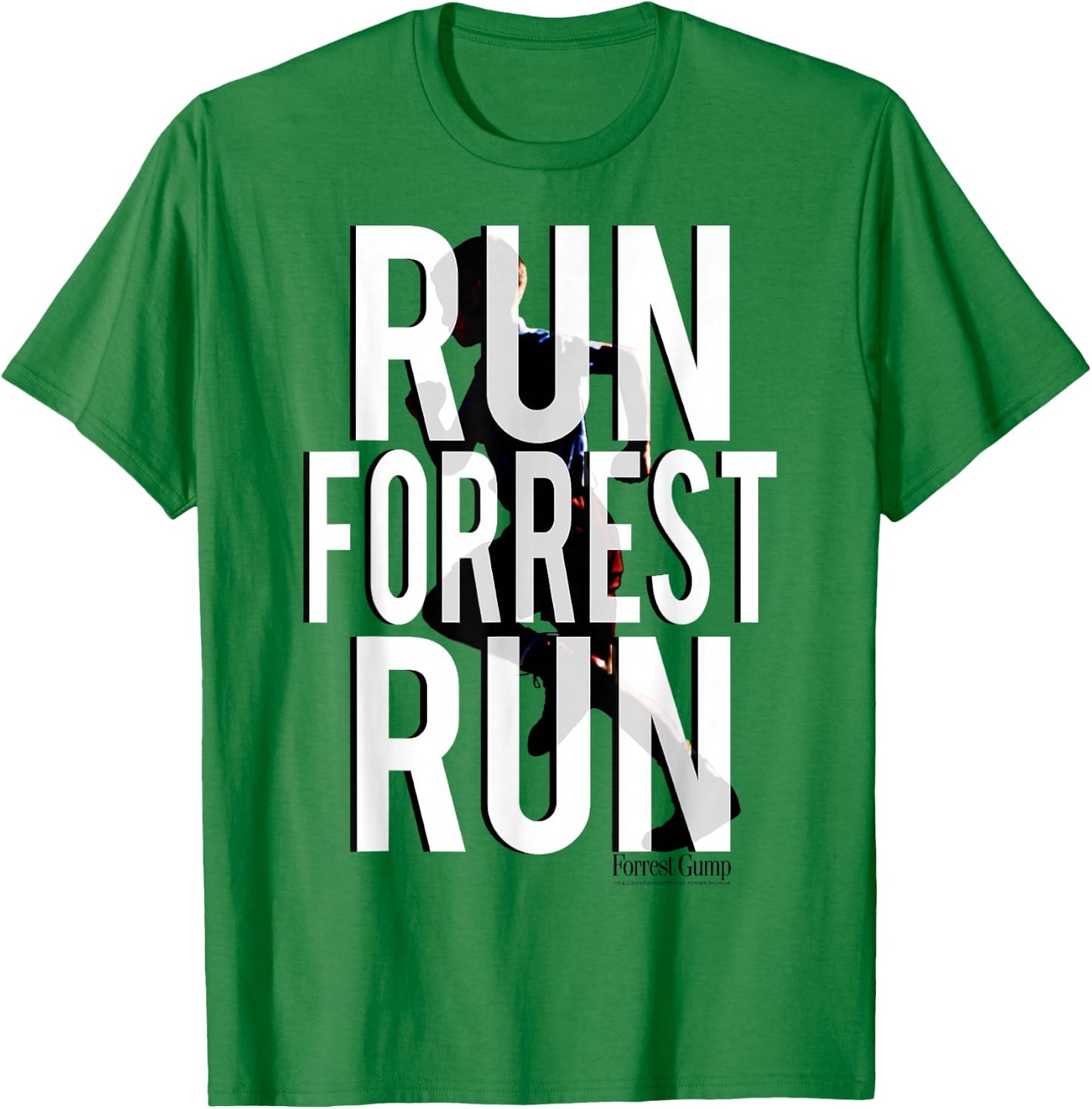 Forrest Gump Run Forrest Run Silhouette T-Shirt - T-Shirt | Irish Green