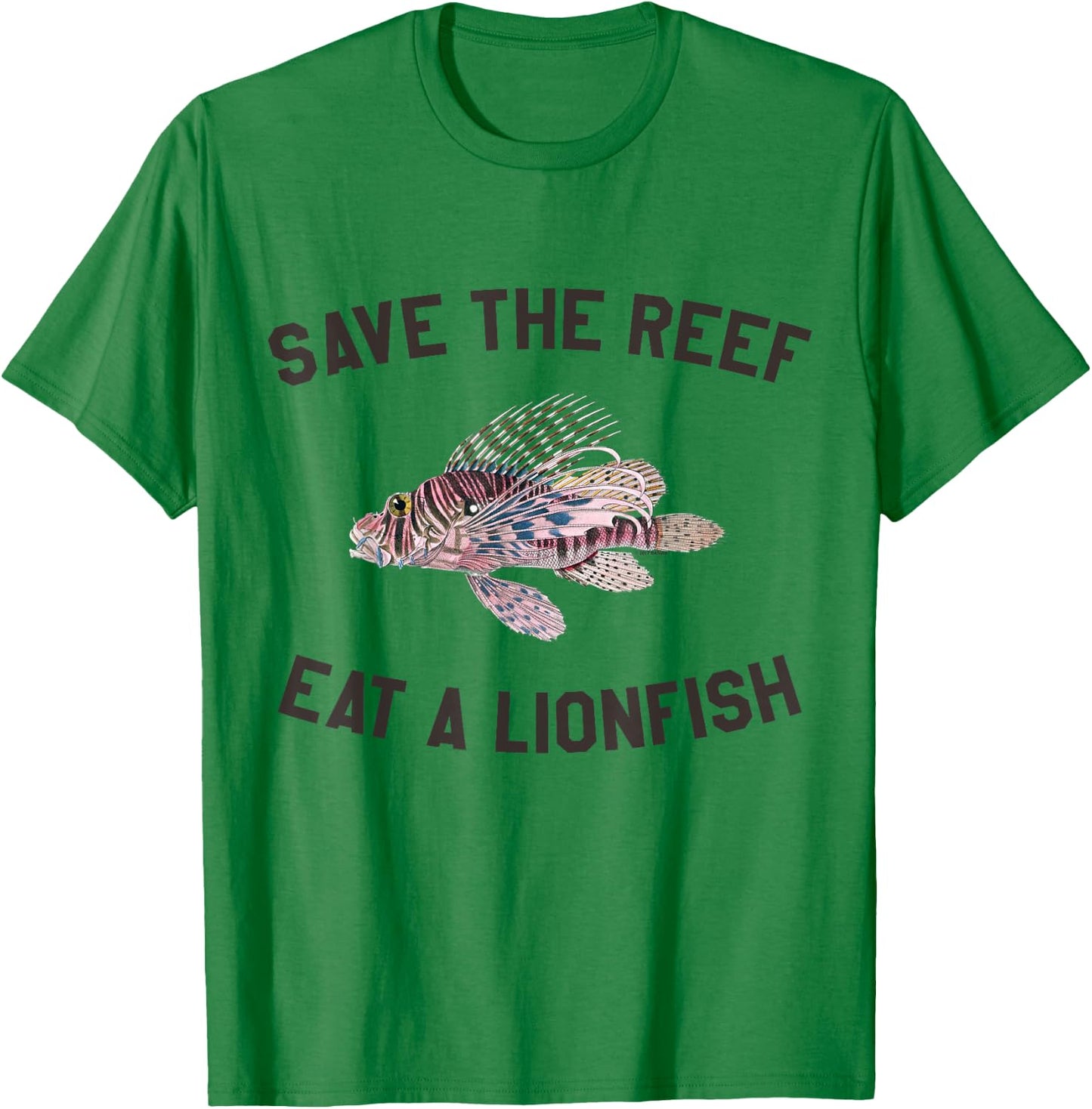 Save The Reef Eat A Lionfish T Shirt Diving T-Shirt - T-Shirt | Irish Green