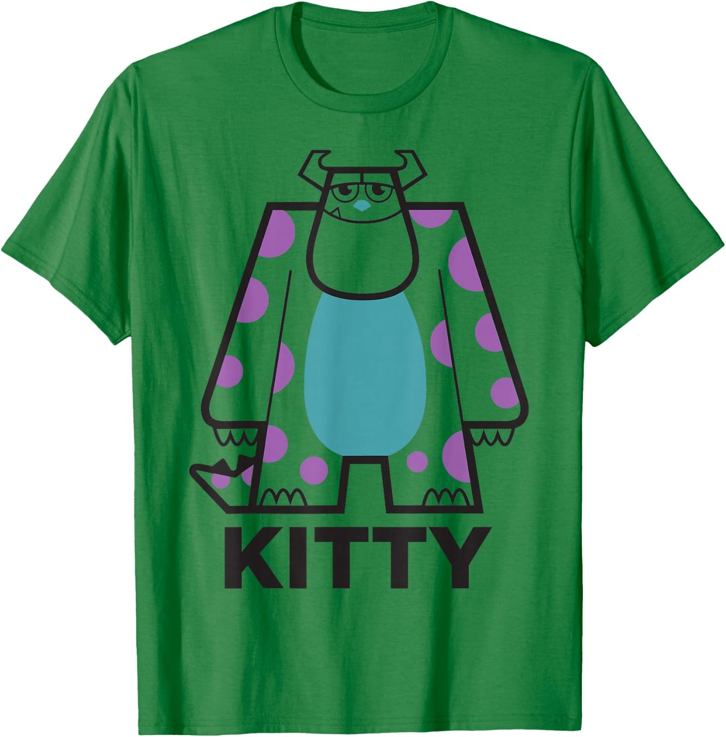 Disney Pixar Monsters, Inc. Sulley Kitty Big Portrait & Logo T-Shirt - T-Shirt | Irish Green