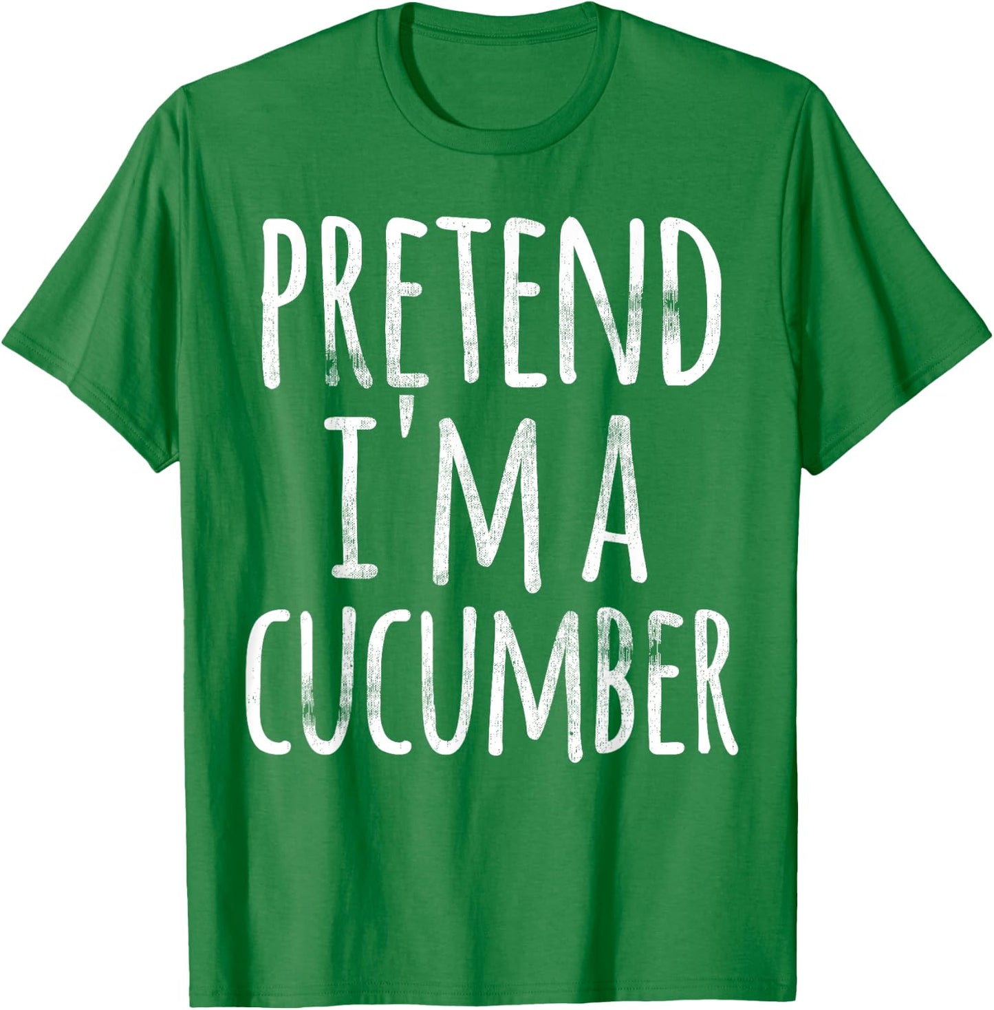Funny Lazy Halloween T Shirt PRETEND I'M A CUCUMBER Costume T-Shirt - T-Shirt | Irish Green