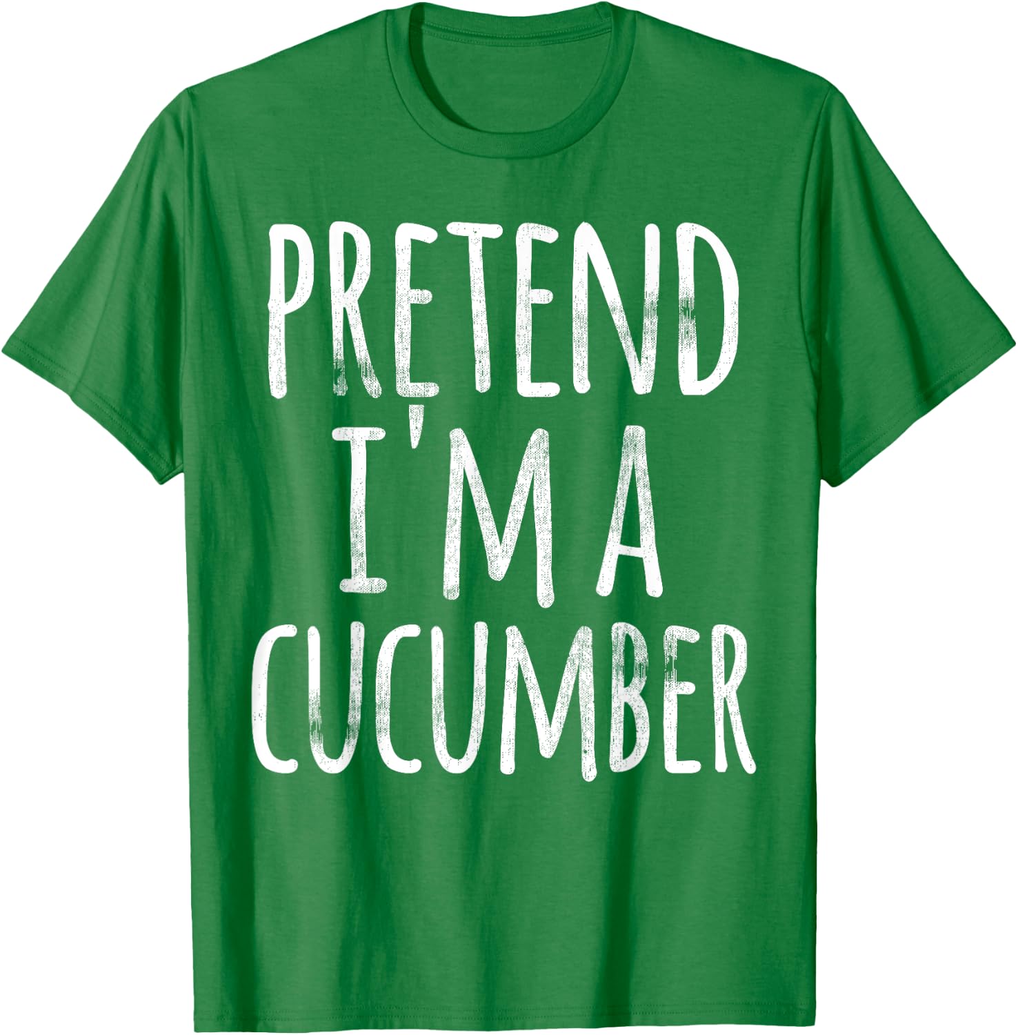 Funny Lazy Halloween T Shirt PRETEND I'M A CUCUMBER Costume T-Shirt - T-Shirt | Irish Green