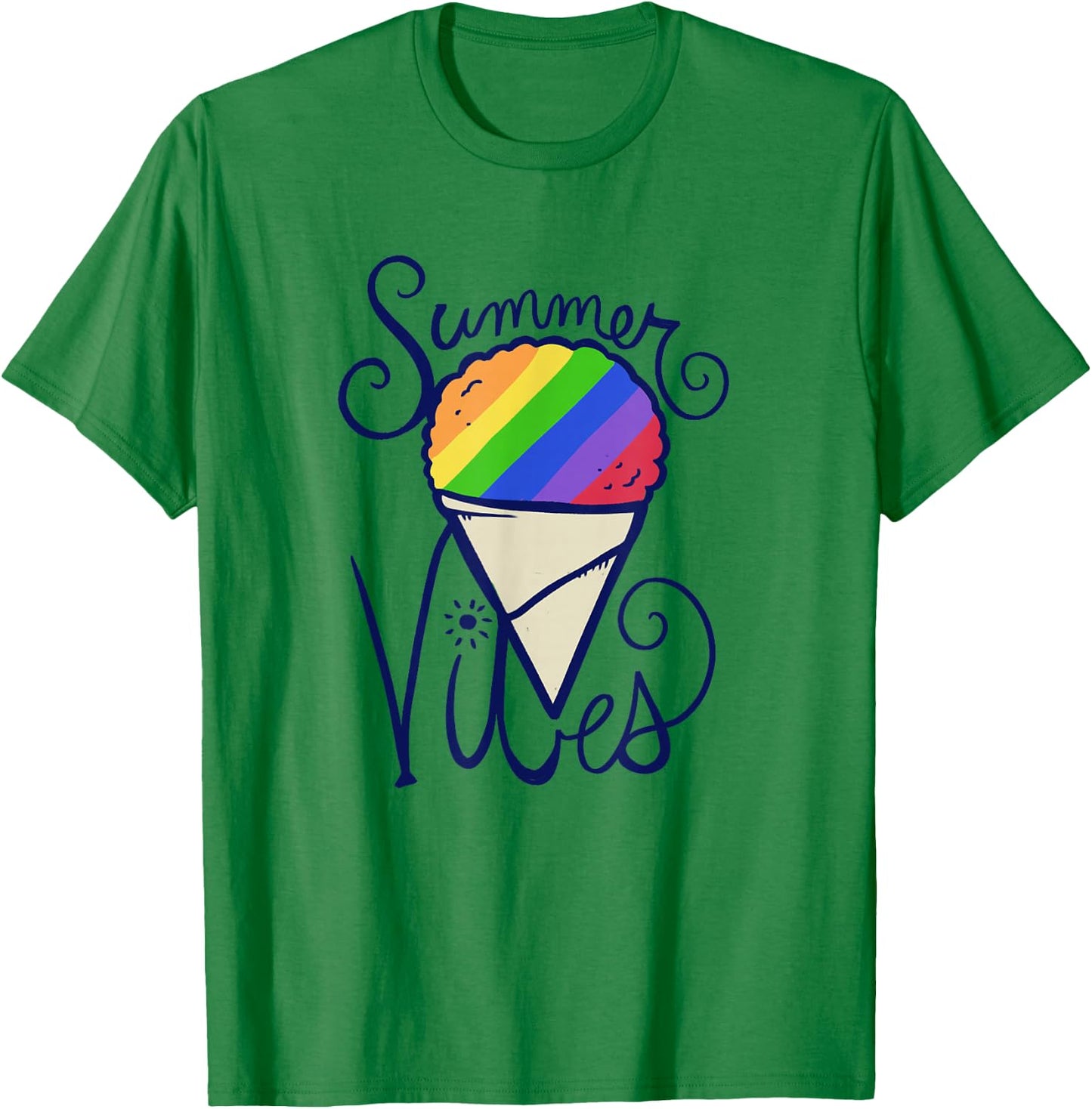 Summer vibrations rainbow Men Women Kids T-Shirt - T-Shirt | Irish Green