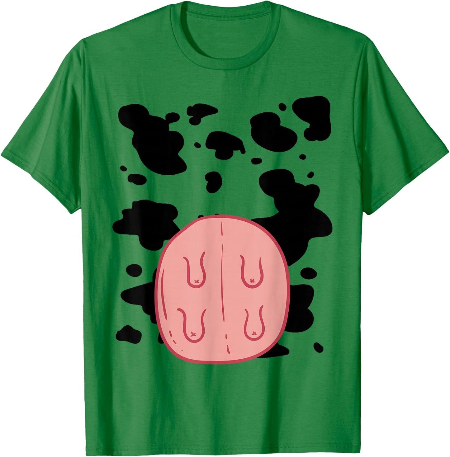 Cow Udder Pattern Funny Lazy DIY Costume Easy Halloween T-Shirt - T-Shirt | Irish Green